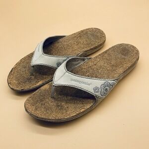Patagonia Womens Sz 9 Slides Slip‎ On Cork Boho Cottage Sandals Comfort Nature